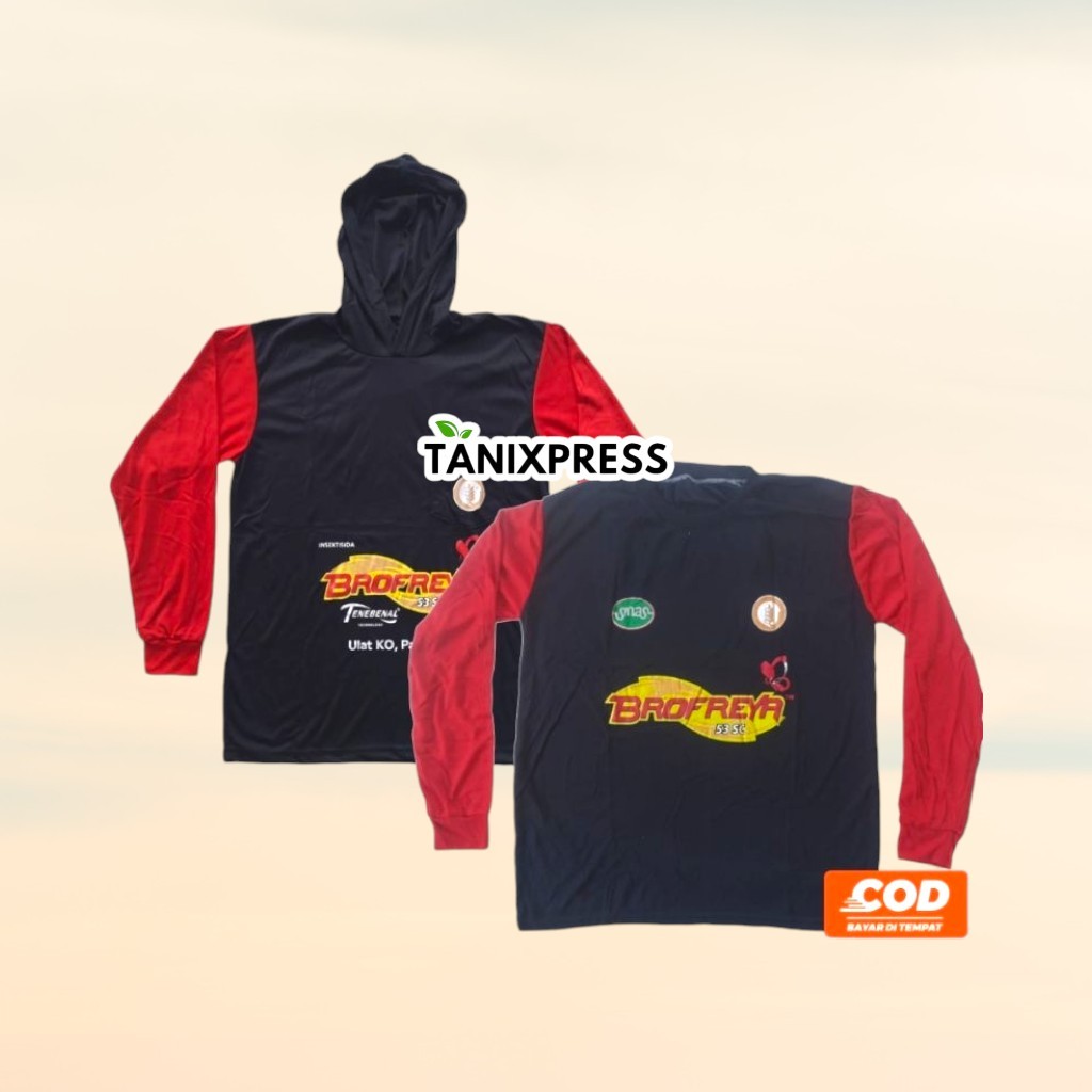 Kaos Pertanian Brofreya Kupluk Lengan Panjang
