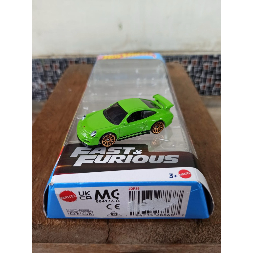 Hot Wheels Porsche 911 GT3 RS (2011) Fast & Furious Giftpack 5-Pack 2025 Metalflake Lime Green Hijau