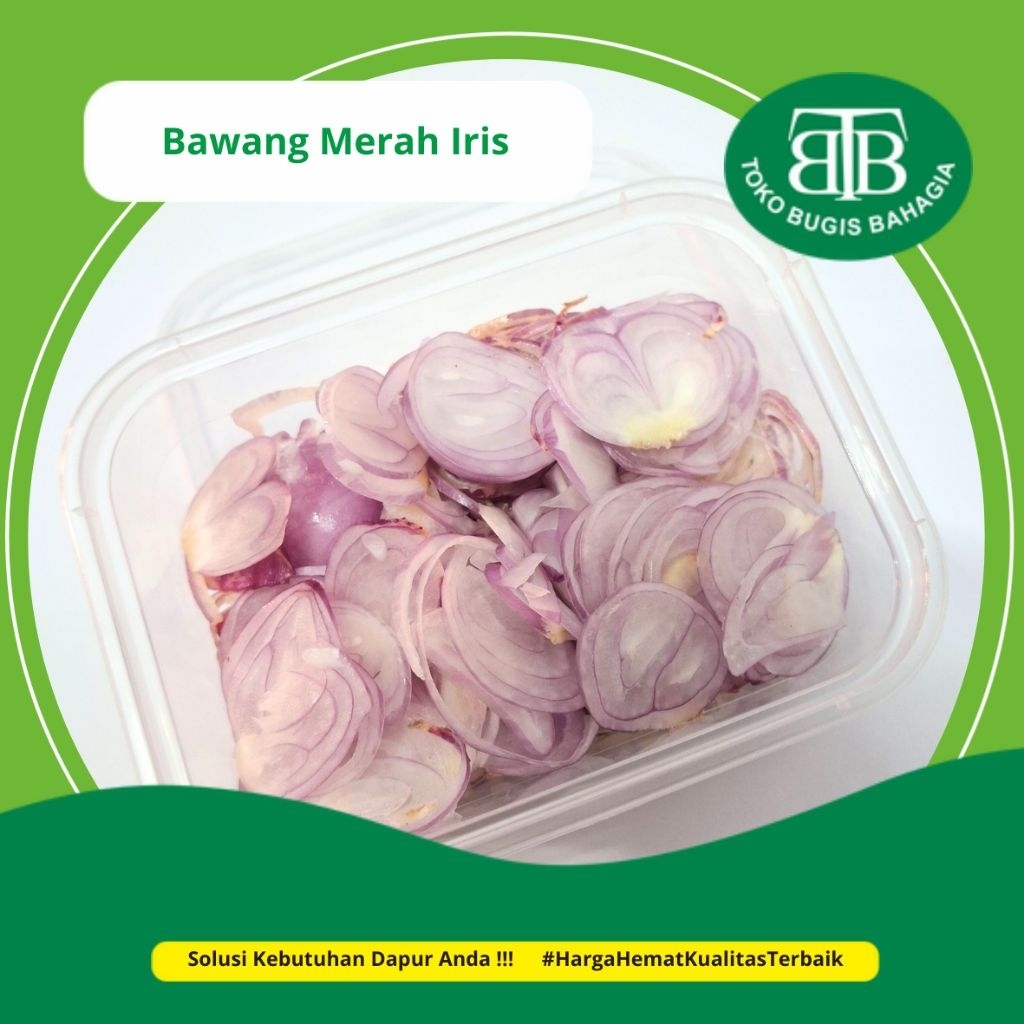 Foodprep Bawang Merah Iris 100gram, Murah Makassar
