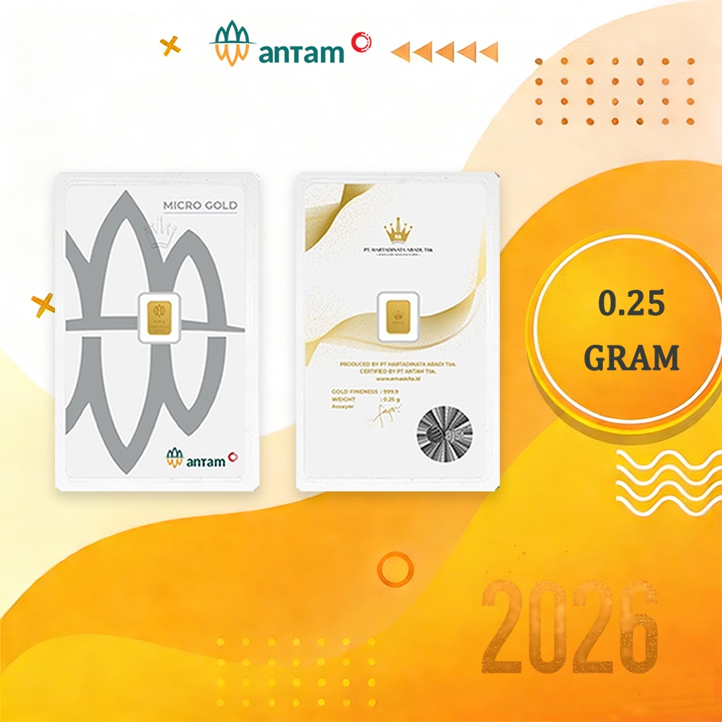 Logam Mulia Emas Antam LM 0,25 gr Asli 2026