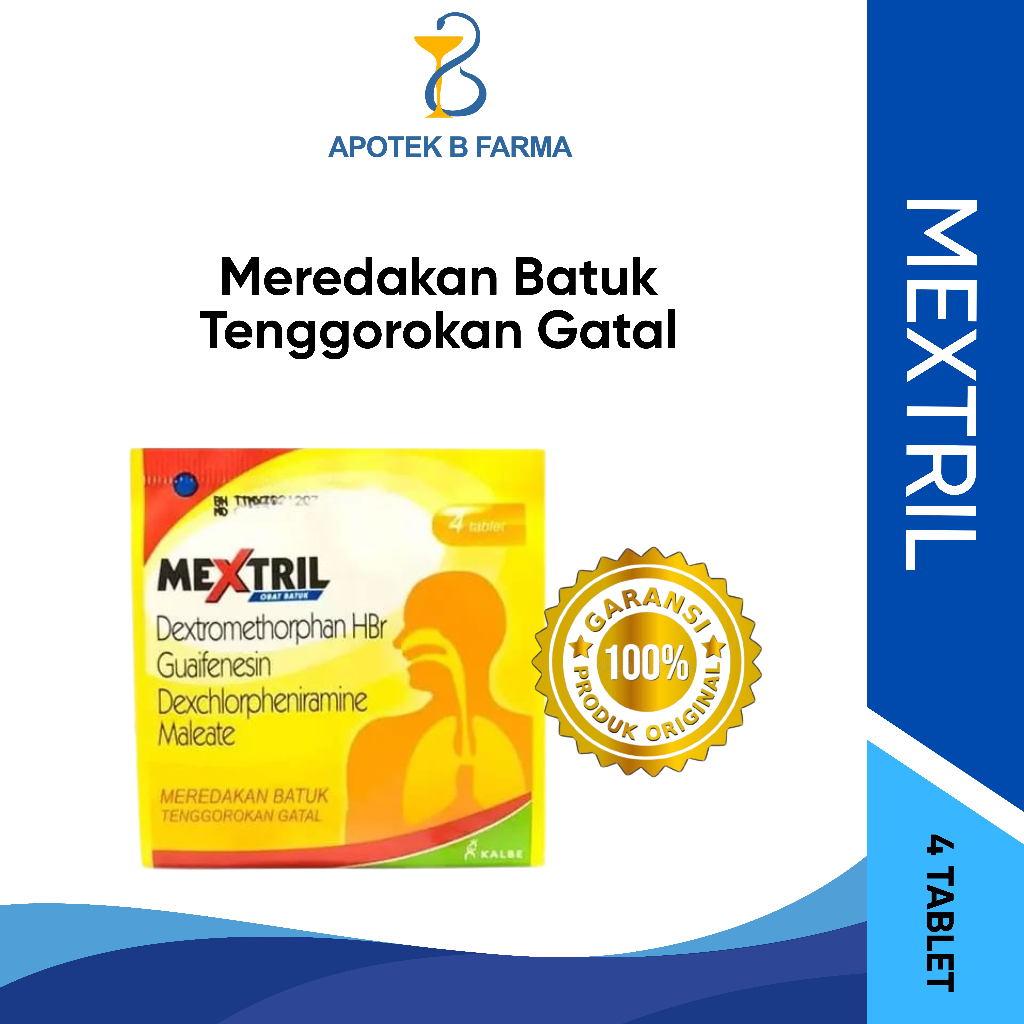 MEXTRIL TABLET PERSTRIP meredakan gejala flu dan batuk