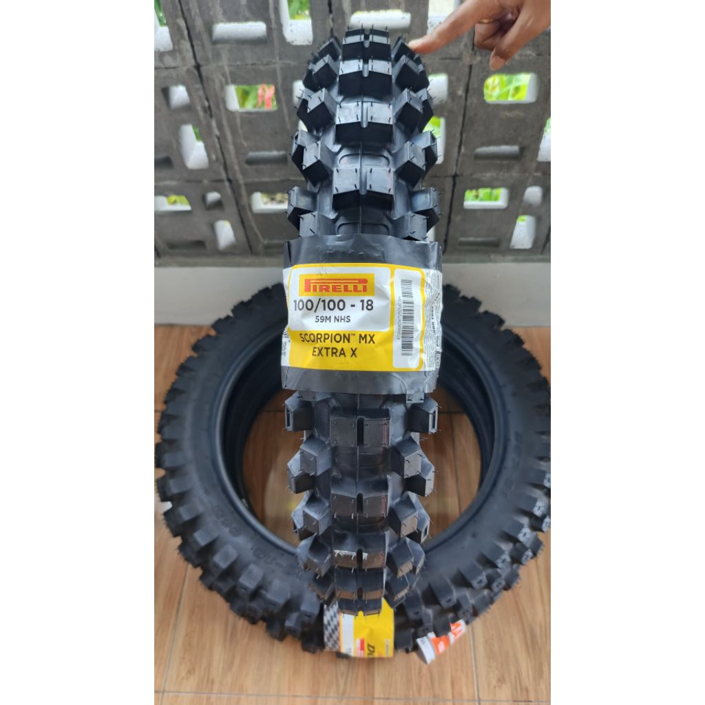 ban luar motor trail pirelli scorpion mx depan R21 80/100 belakang R18 100/100 enduro cross universa