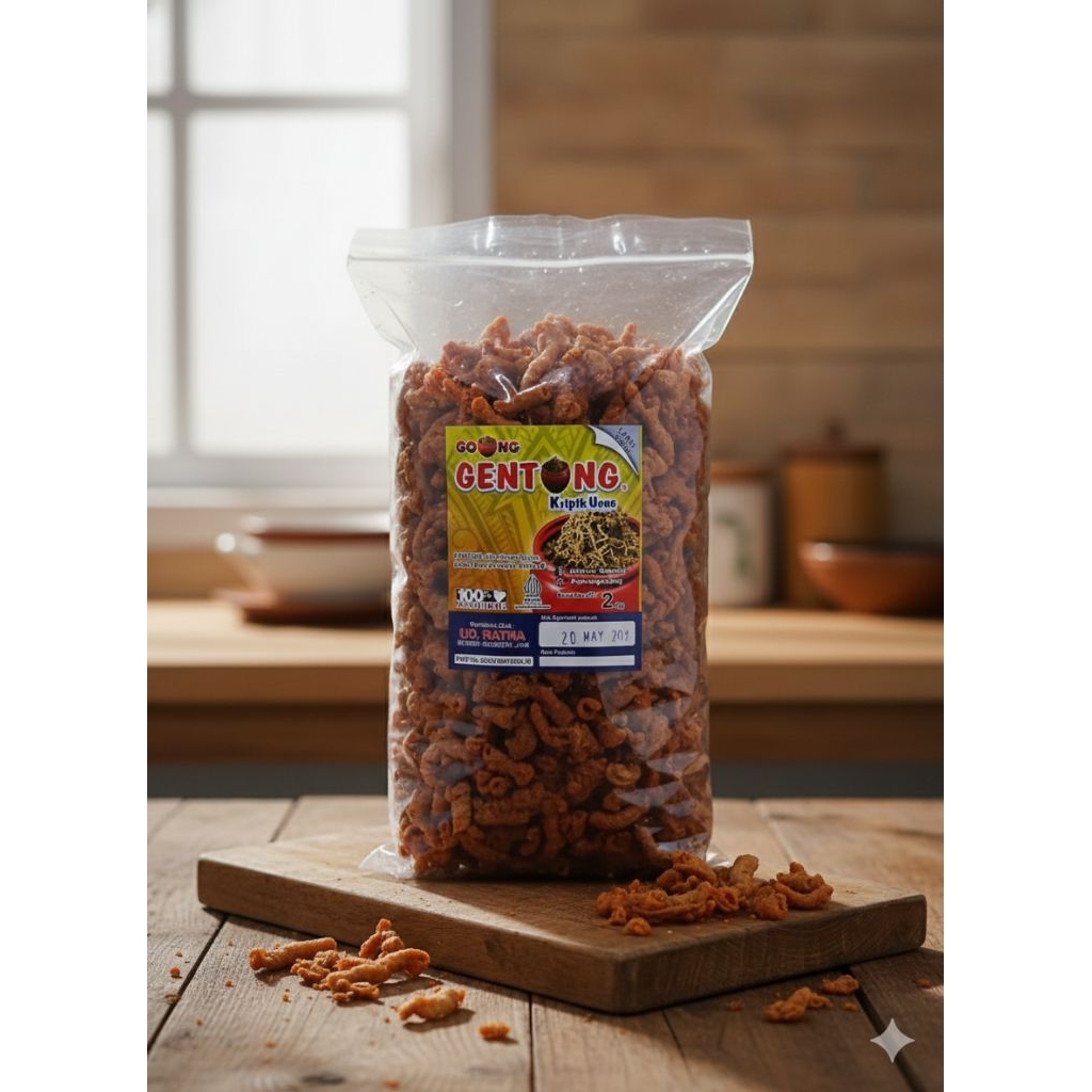 Keripik Usus pedas (Gentong)