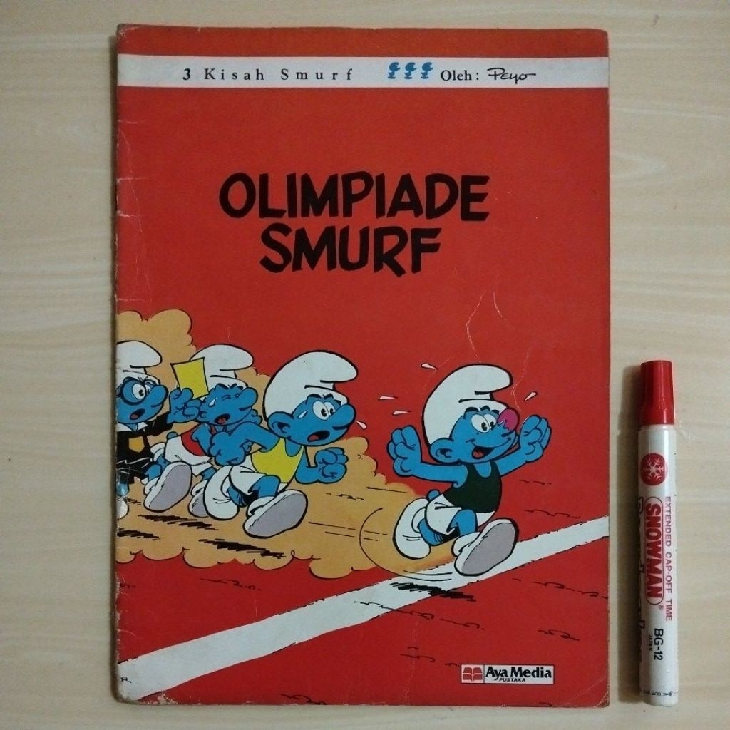 KOMIK - 3 KISAH SMURF - OLIMPIADE SMURF - OLEH PEYO - PENERBIT AYA MEDIA PUSTAKA - 1988 - Buku Bekas