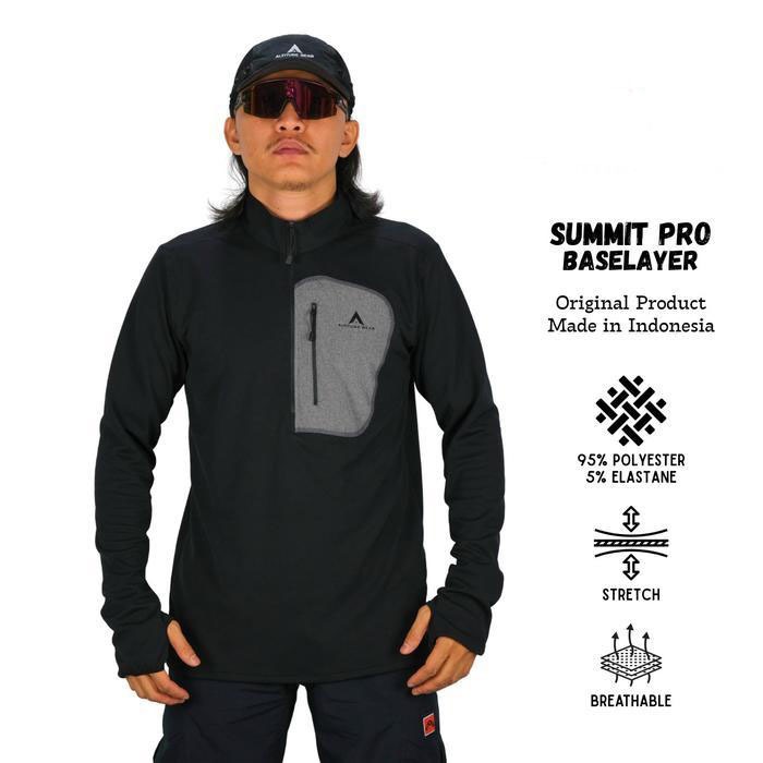 Eiger - Baselayer Outdoor Summit Pro Quickdry Pria Wanita - Baju Dalaman Gunung Hiking Sport
