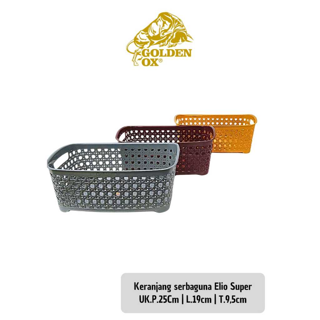 Keranjang Anyam Elio Super Serbaguna / Keranjang Anyam Serbaguna / Keranjang Kosmetik Anyam