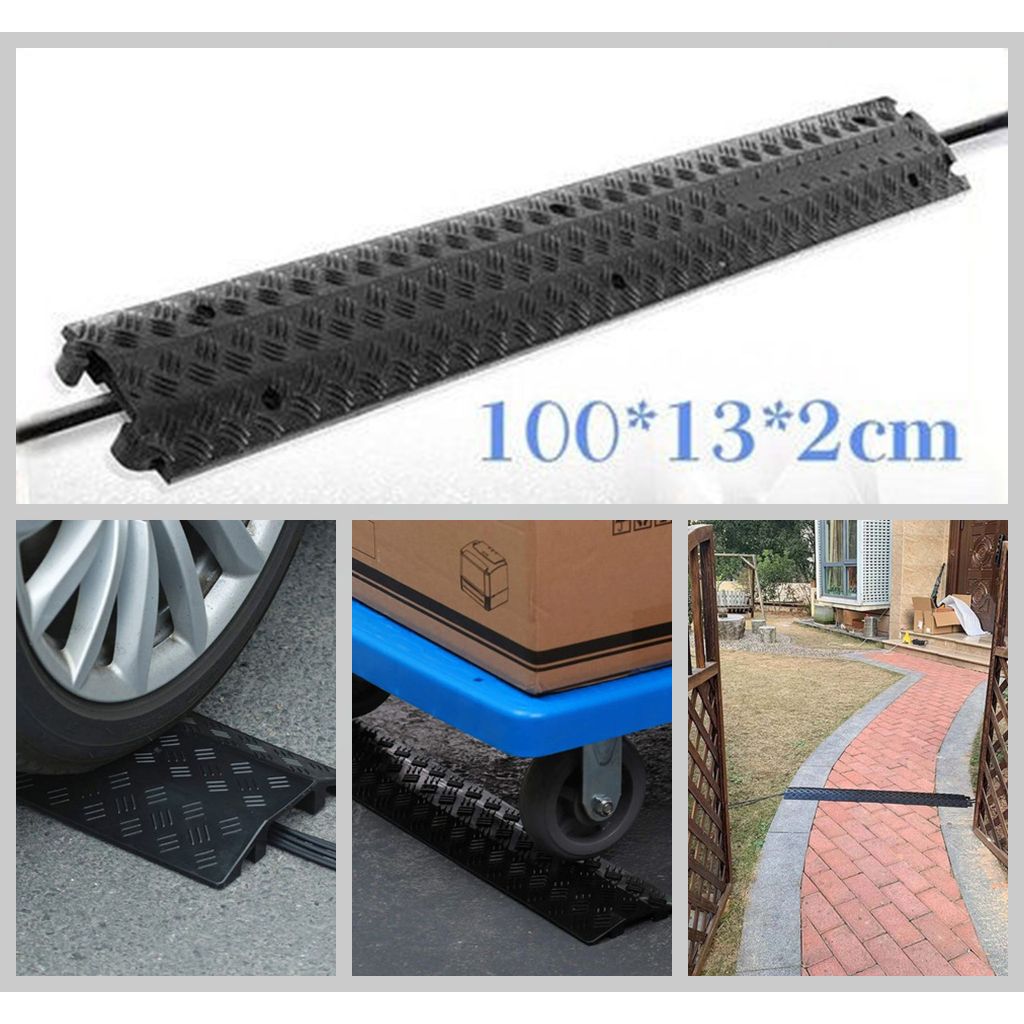 100CM Kabel Duct Lantai Hitam Penutup Kabel Lantai Floor Cable Duct Kabel Ducting Lantai