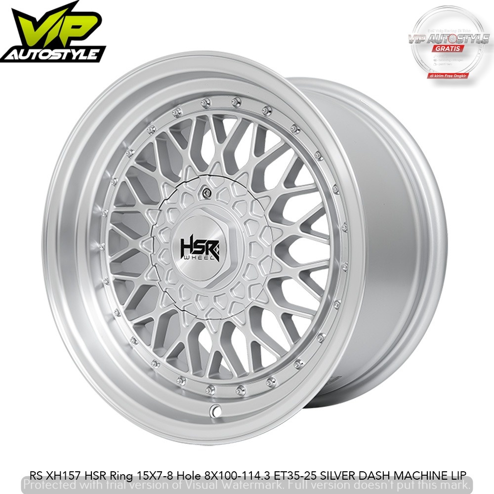 Velg Celong Model XH157 Ring 15 Lebar 7/8 Alloy Untuk Yaris March Avanza Xenia Silver Polish