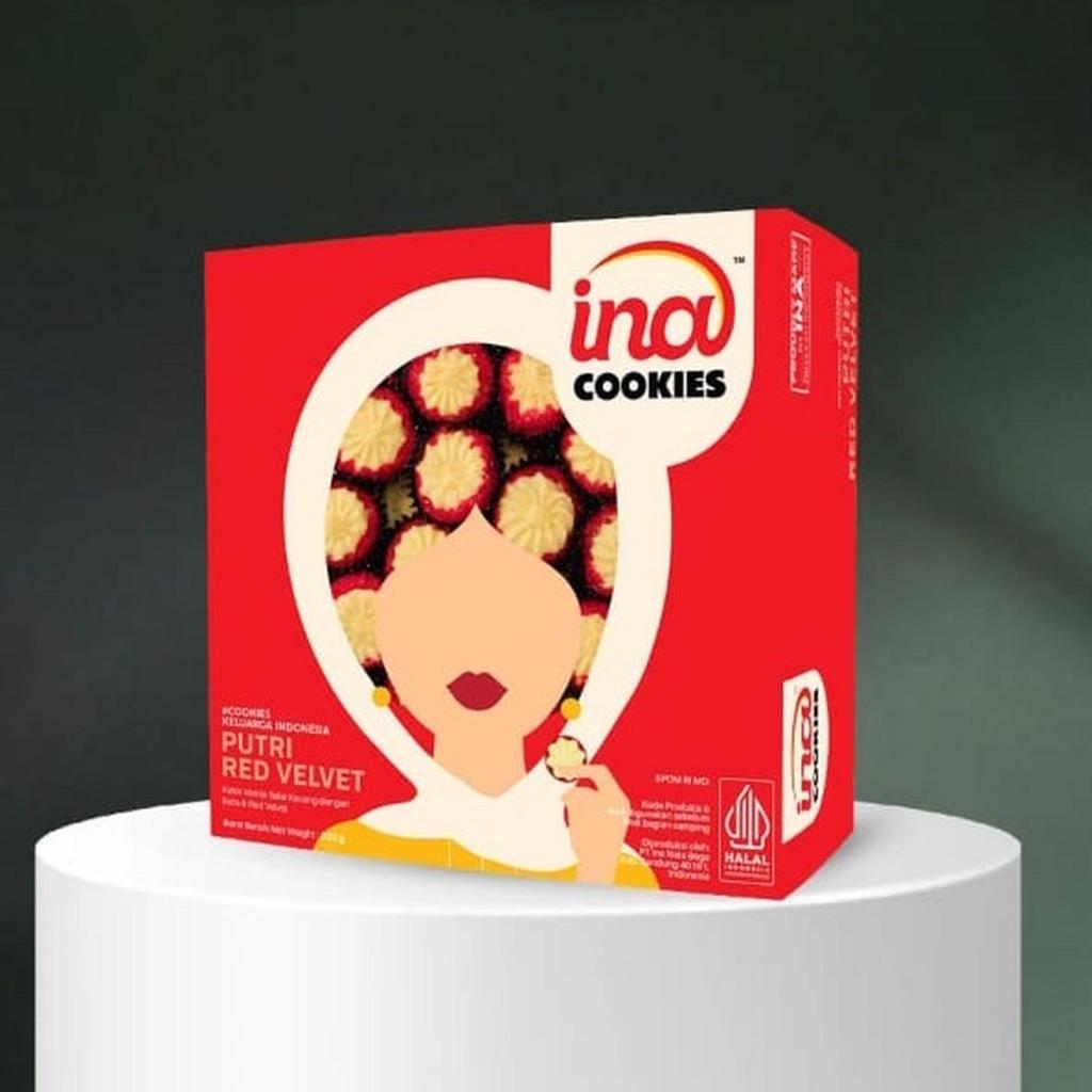 Ina Cookies Gold Toples Premium Red Velvet (Kue Rapuh)
