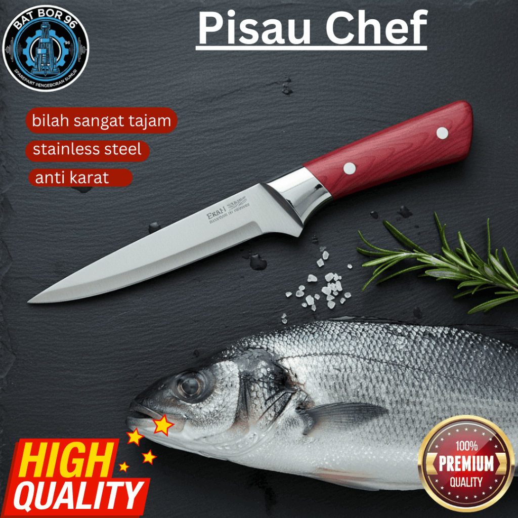 Pisau Dapur Stainless Stell Daging Boning Pisau Super Tajam Baja Asli Import