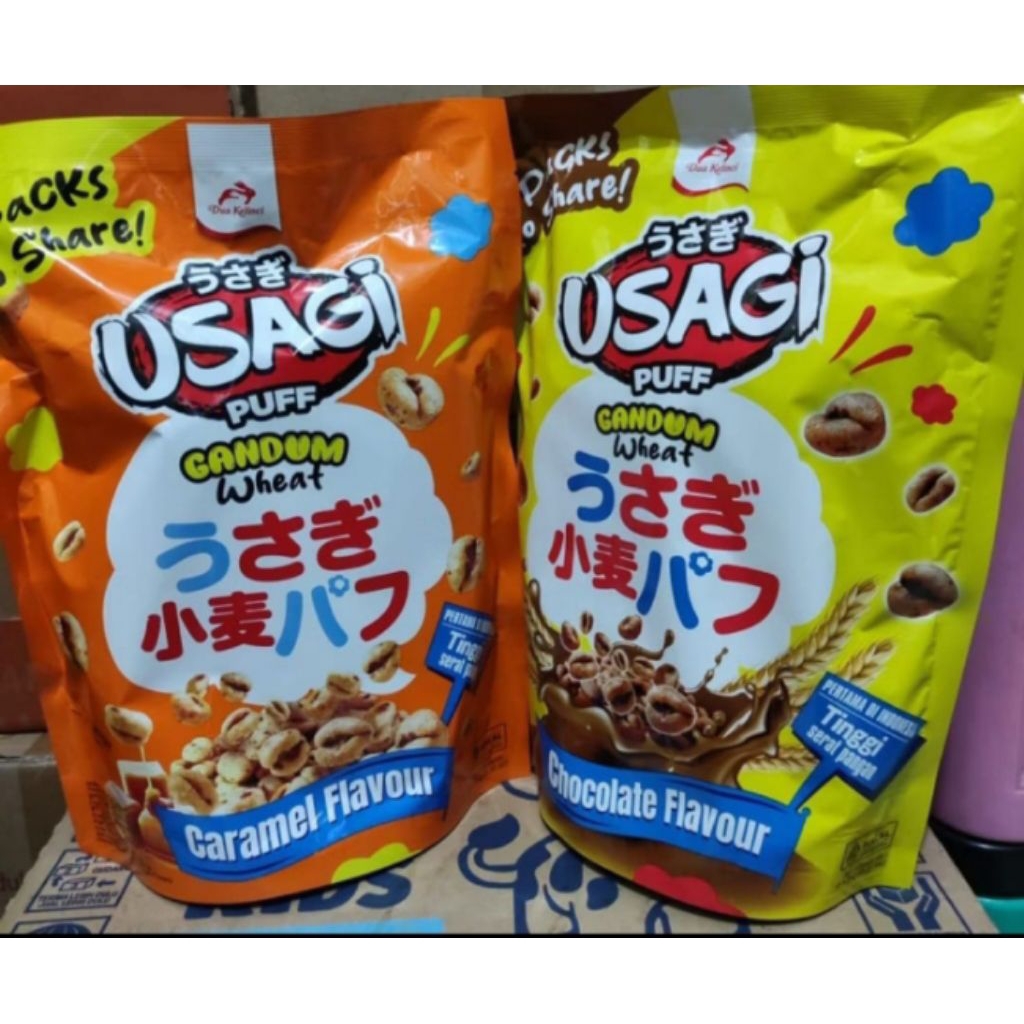 USAGI PUFF CARAMEL COKELAT  SHAREPACK ISI 8 PC - USAGI PUFF GANDUM WHEAT