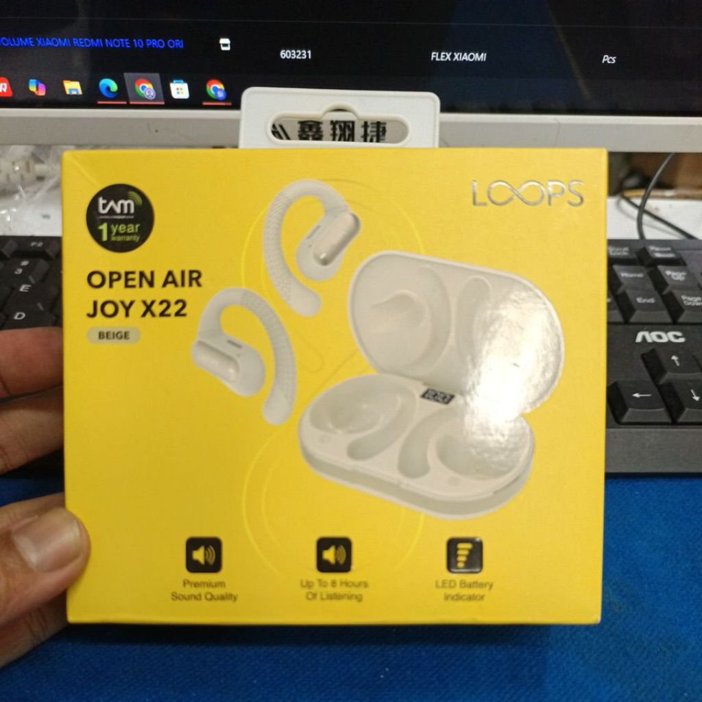 HEADSET HANDSFREE TWS LOOPS X22 ORIGINAL