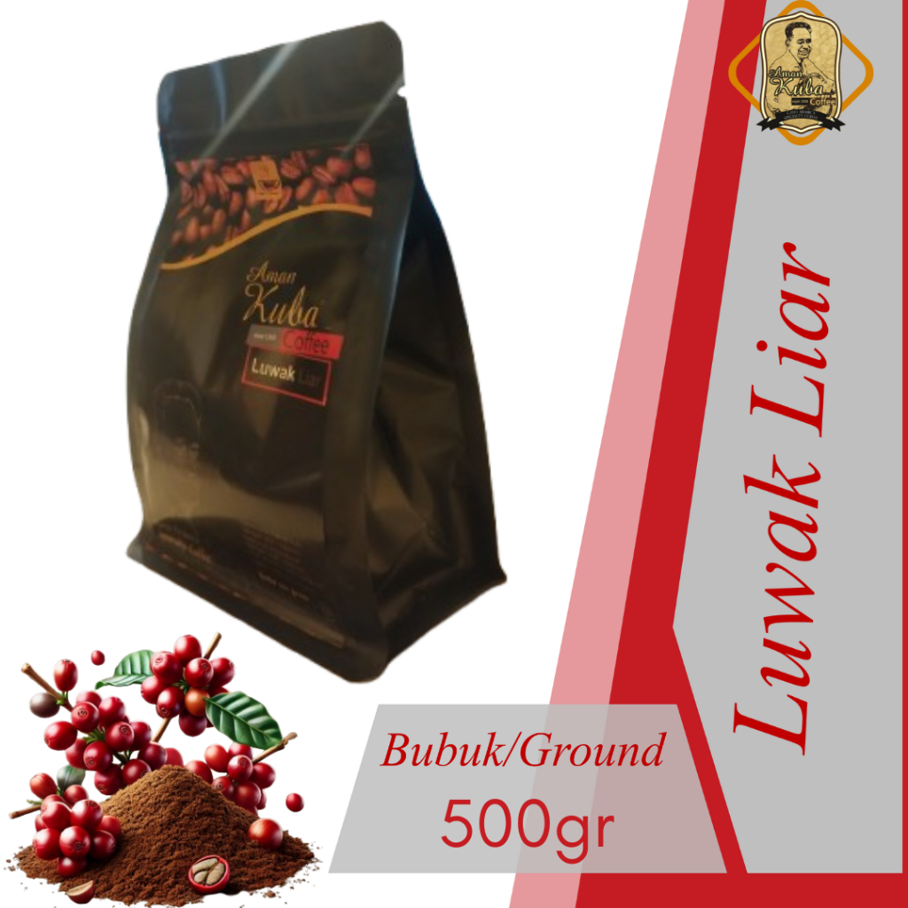 Kopi Luwak Liar Gayo Aceh 100% Arabika Asli Premium Fresh Roast Original Biji/Bubuk 500gr