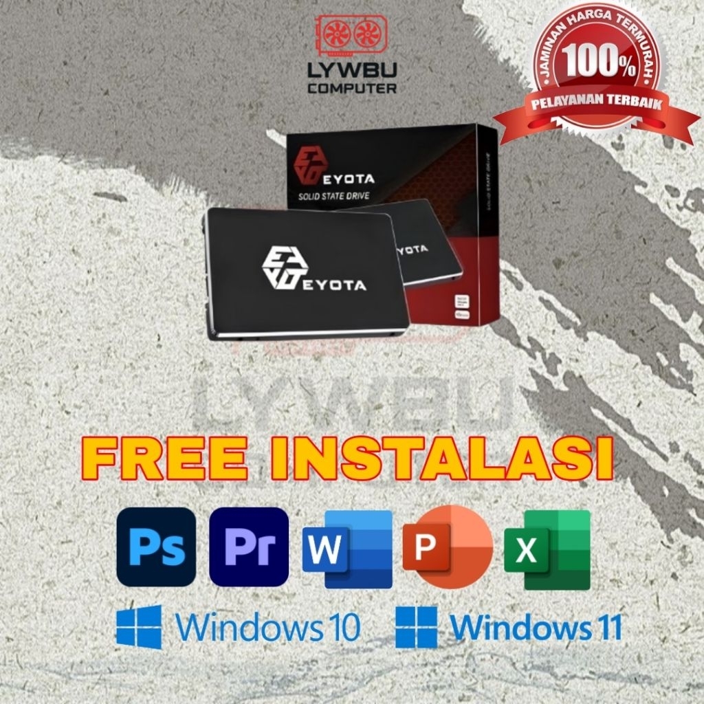 SSD EYOTA 128GB SATA III 2.5" 6GB/S GARANSI RESMI - Free Instalasi windows BISA CHAT