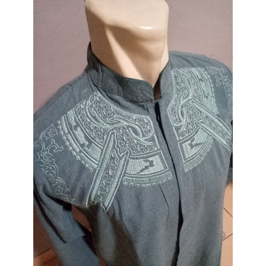 Kemeja koko hijau sage/baju koko second/preloved baju koko/koko top/baju koko hijau