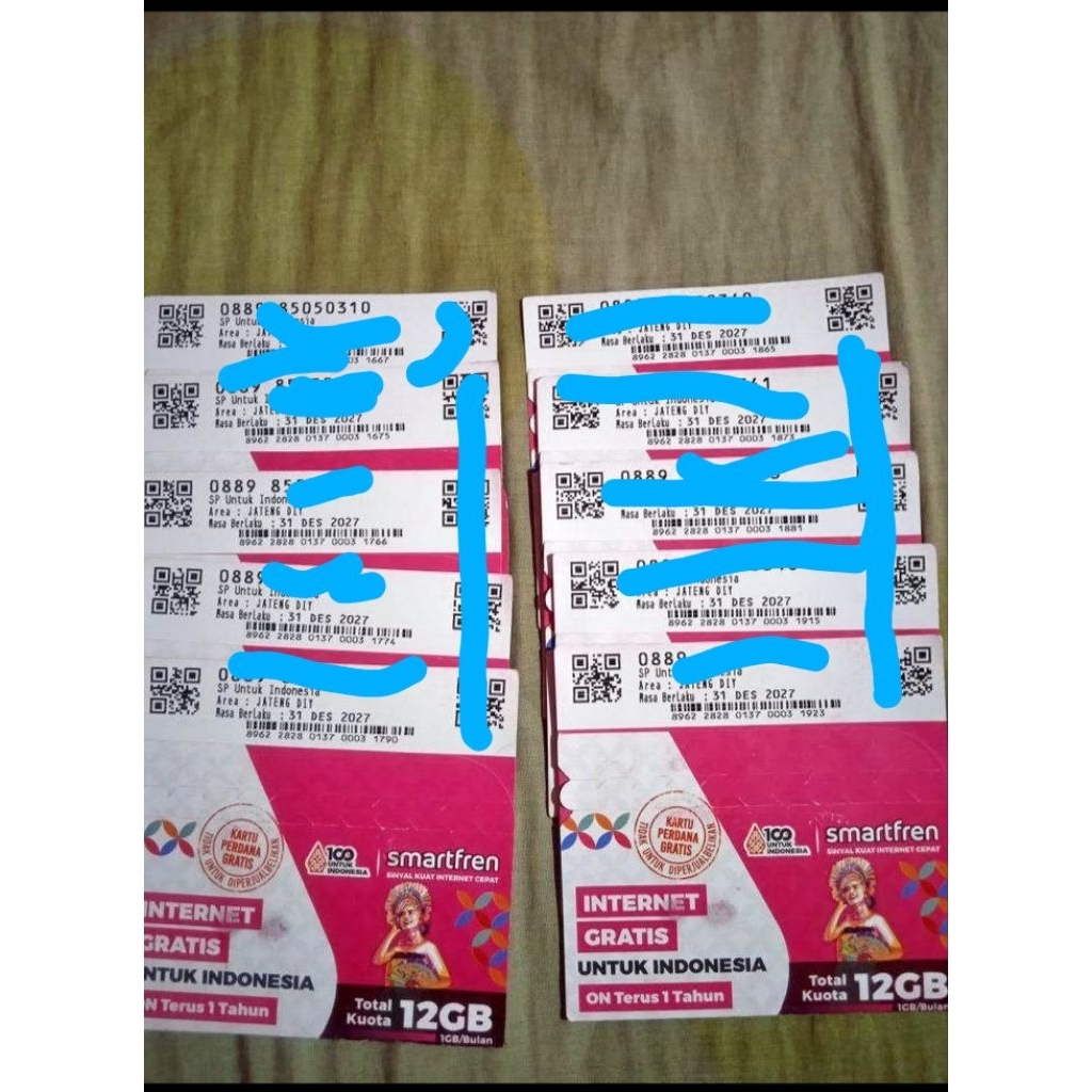 KARTU PERDANA SMARTFREN 12gb/48gb SETAHUN