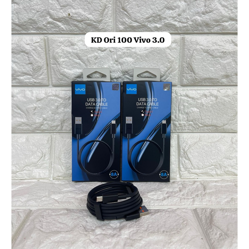 Kabel Data Charger Vivo 3.0 Ori Fast Charging Kbl Cas V8 Micro