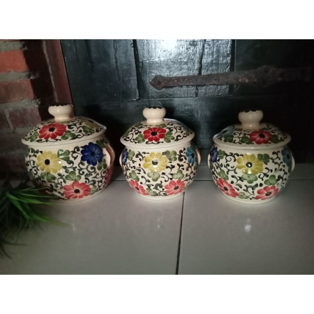 guci keramik/guci set/pot keramik/pot bunga/vas keramik/vas bunga/dekorasi