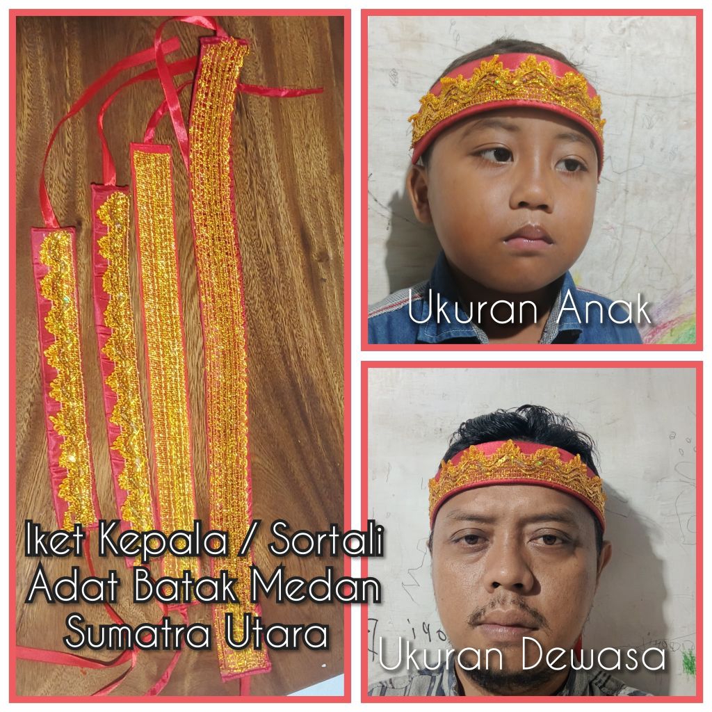 Sortali Ikat Kepala Adat Medan Batak Desain Tradisional untuk Dewasa