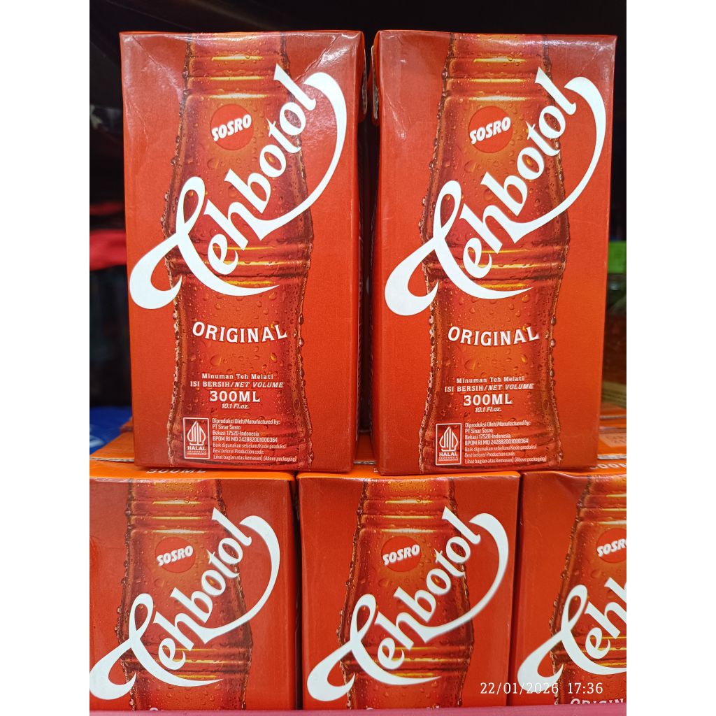 GROSIR Teh Sosro Kotak 300ml Teh Botol Sosro Kotak Isi 24pcs