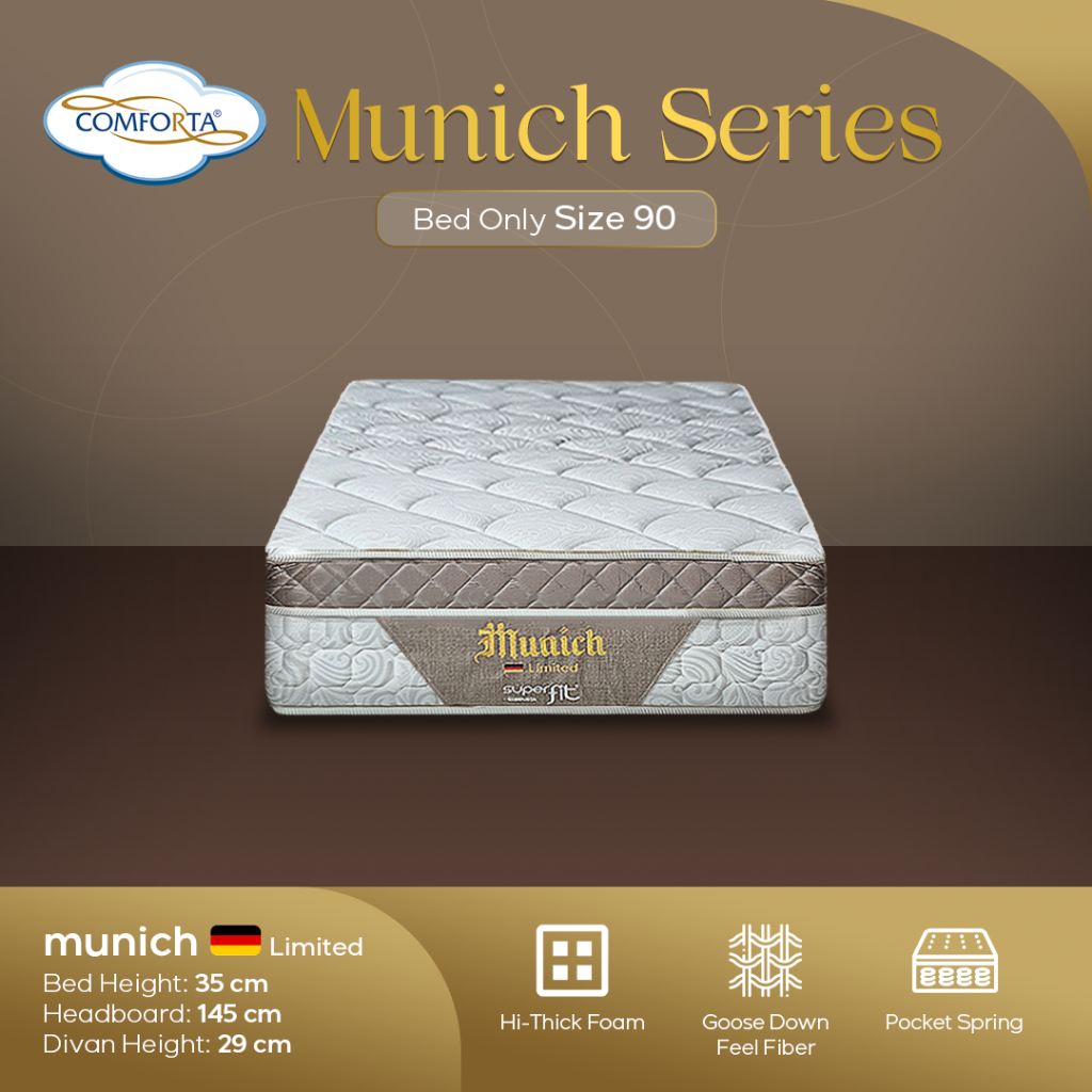 Citra Furniture Spring Bed Comforta 90 x 200 Munich Series | Springbed Pocket Spring