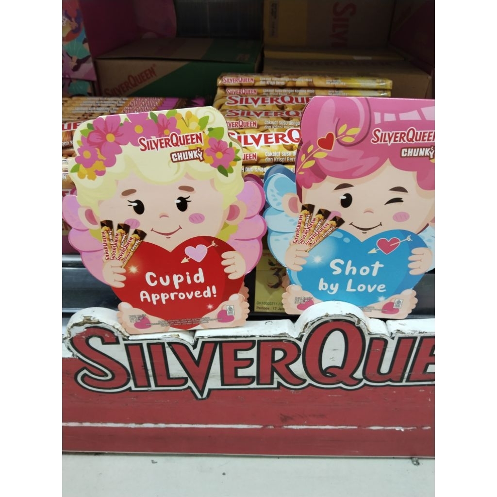Silverqueen Coklat Valentine Cupid - Silver Queen Cokelat Valentin
