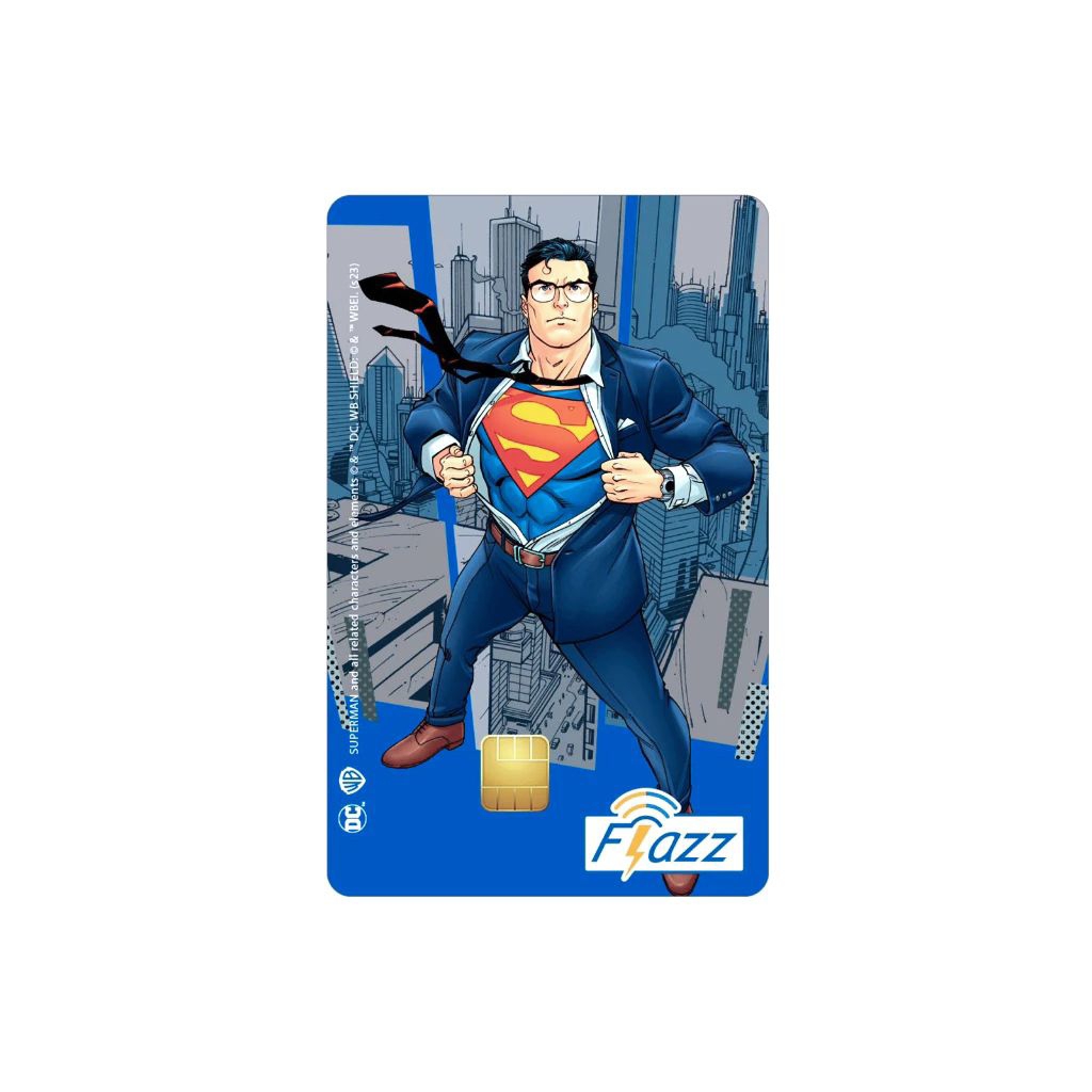 FLAZZ BCA Gen 2 /Gen2 /Kartun Karakter Super Hero - CLARK KENT THE SUPERMAN Ori /Like eMoney eToll T