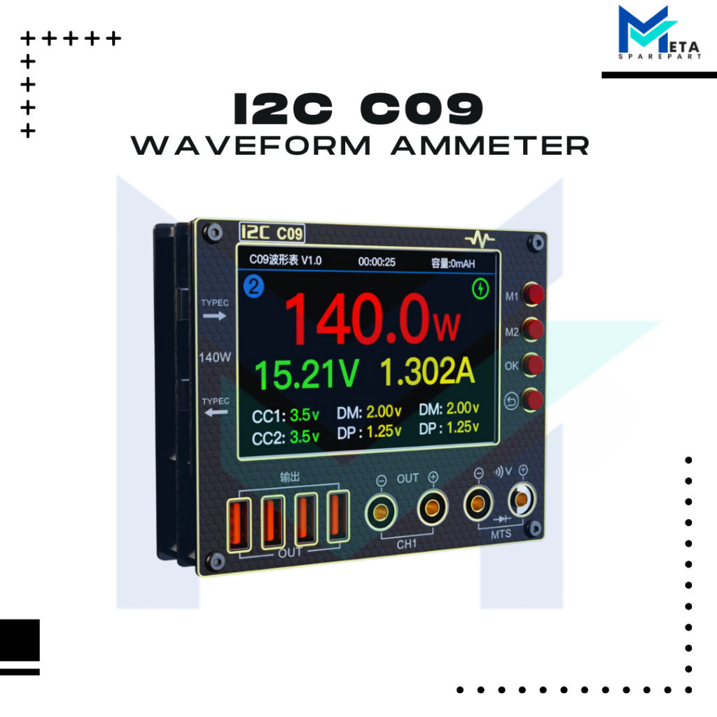 I2C C09 DIGITAL WAVEFORM AMMETER WITH CHARGE DETECTION / VOLTAGE MEASUREMENT