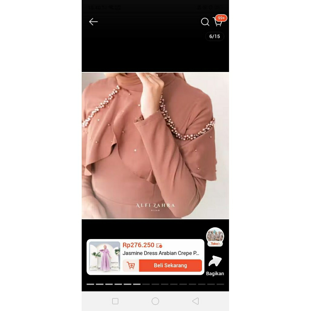 alfizahrahijab preloved Jasmine dress plus belt atau sabuk