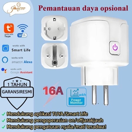 JinvooSmart Smart Plug WiFi EU Plug 16A with Monitoring Function