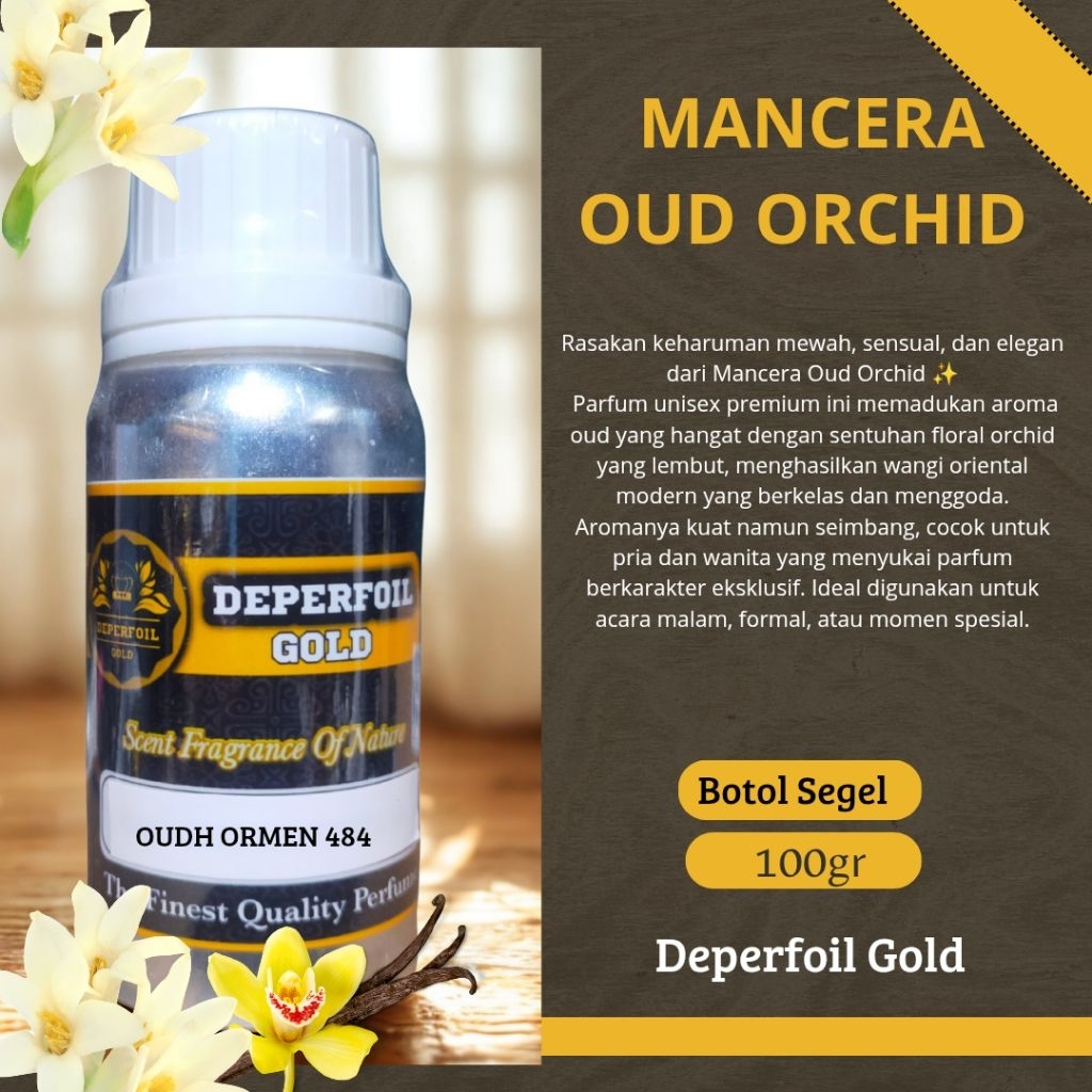 Deperfoil Gold Bibit Parfum Mancera Oud Orchid | Wewangian Unisex Oud Floral Mewah Tahan Lama