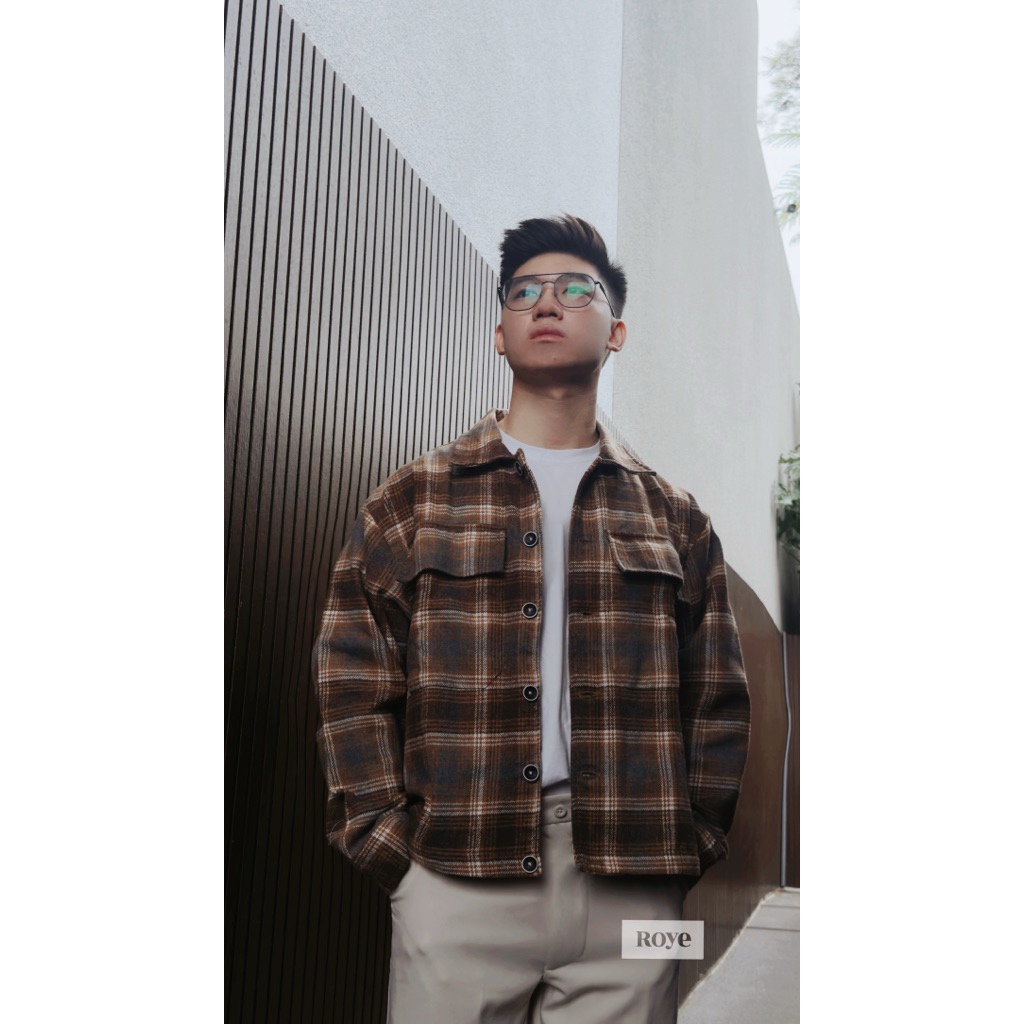 Amber Flannel Jacket by ROYE Jaket Flannel Pria