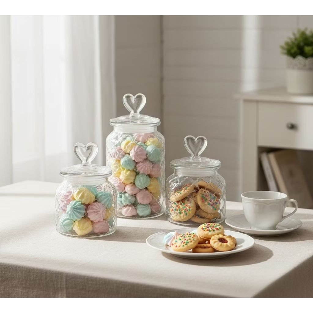 TOPLES KACA SET 3 PCS TOPLES PERMEN KUE LEBARAN