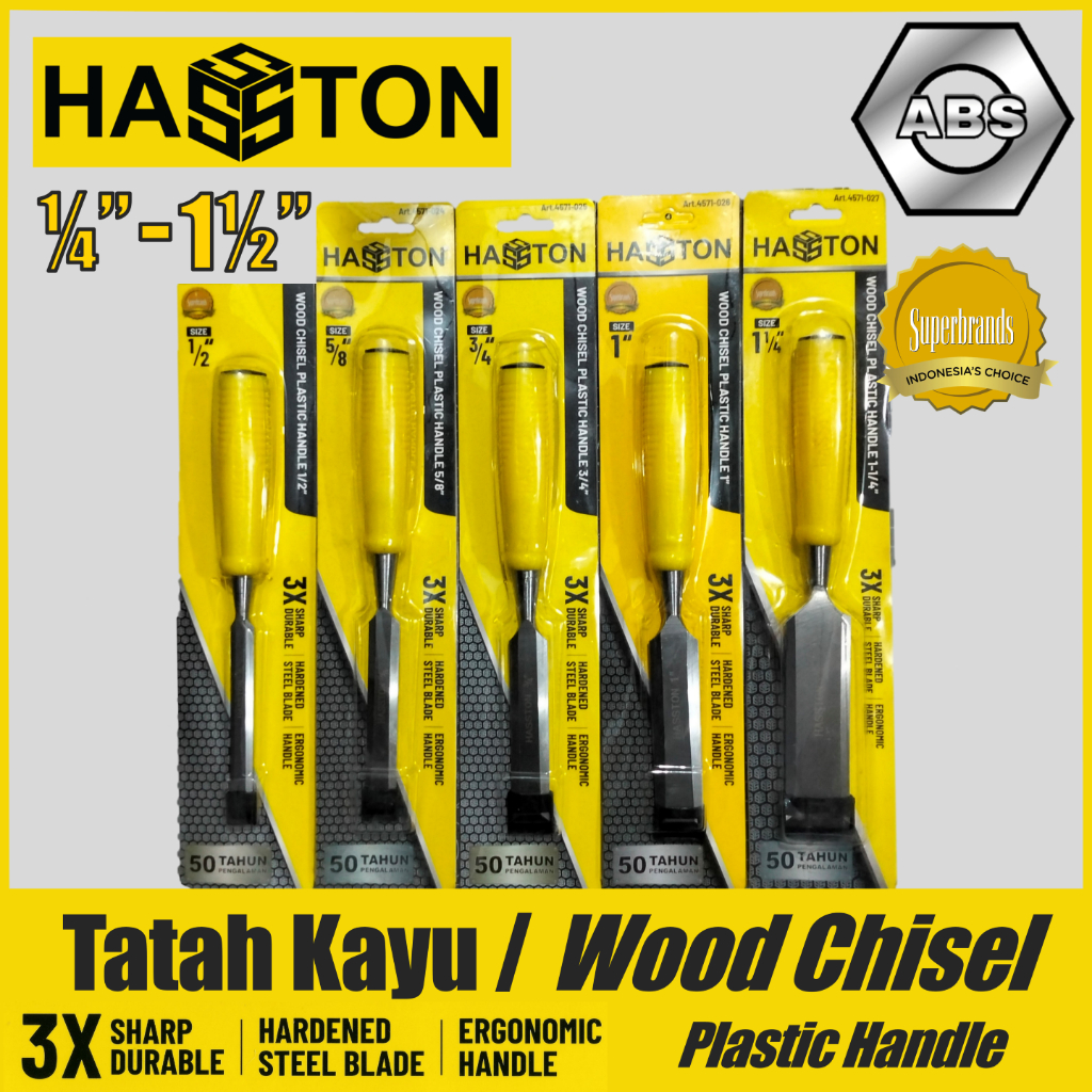 Hasston | Tatah Kayu / Wood Chisel | Plastic Handle