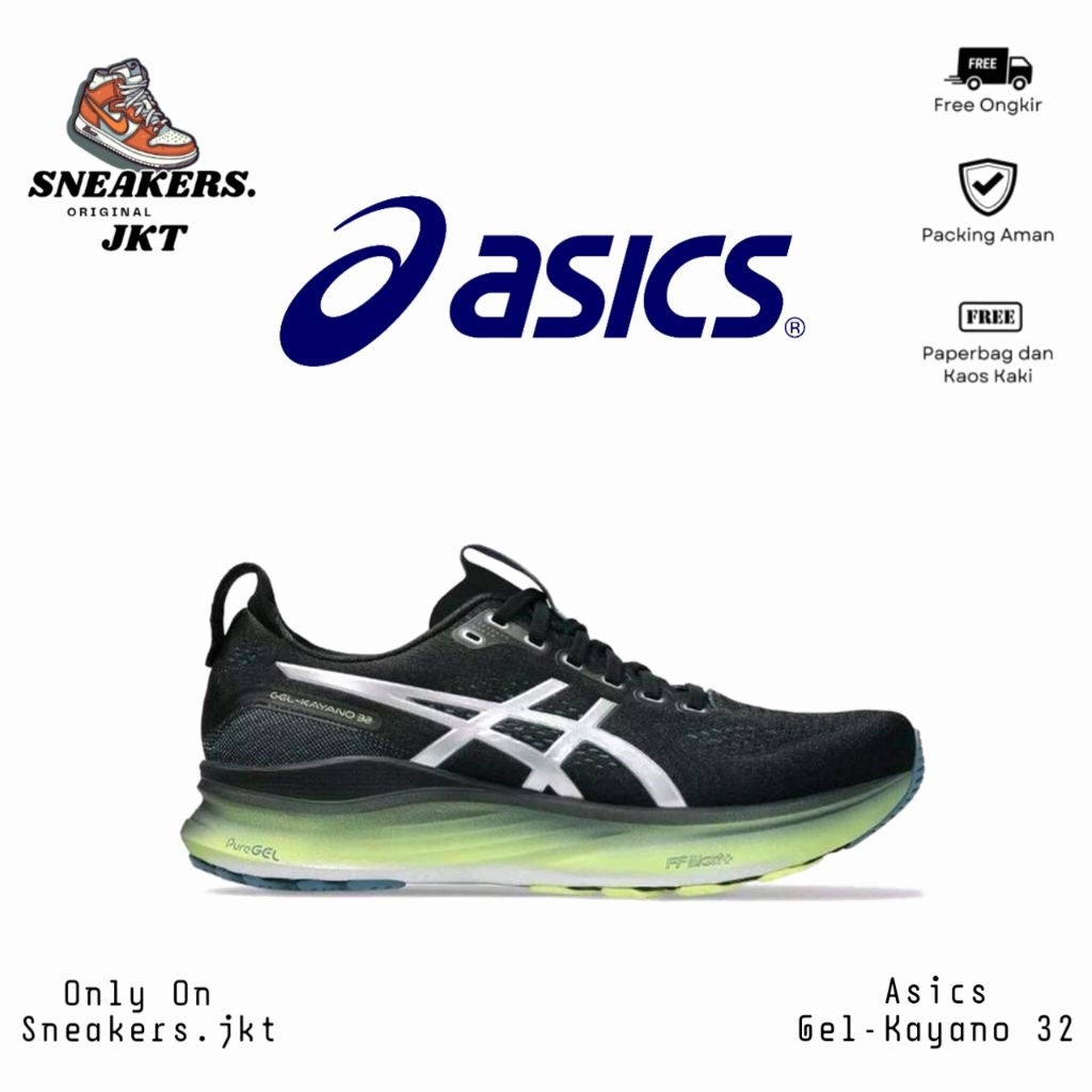 Sepatu Running Asics Gel-Kayano 32 Luxe Black Original