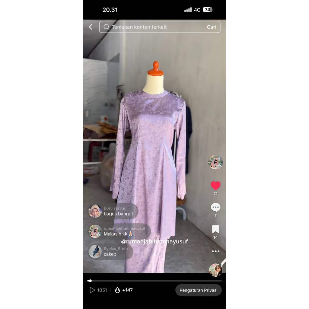 Kurung melayu preloved