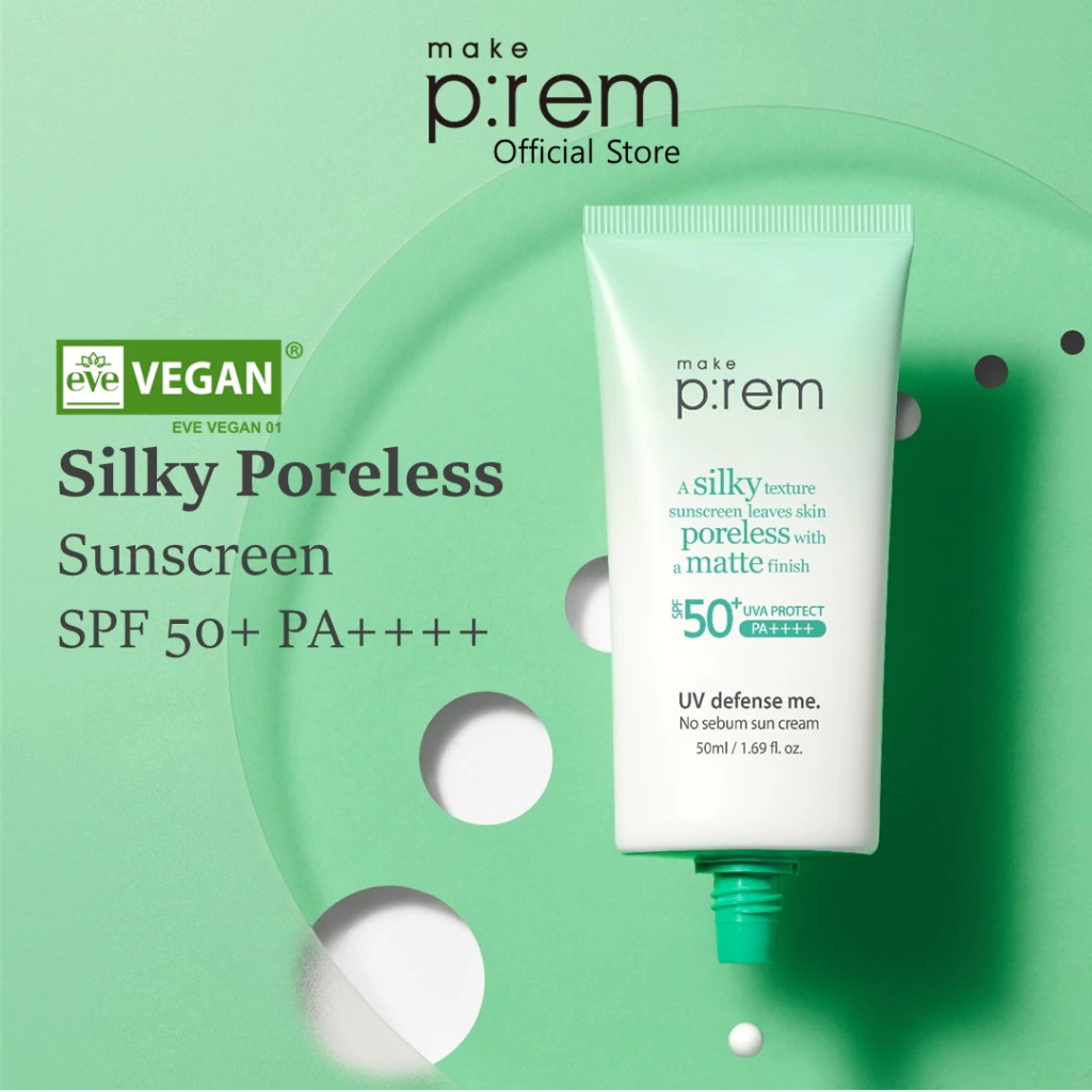 MAKE PREM UV Defense Me No Sebum Sun Cream SPF 50+ PA++++