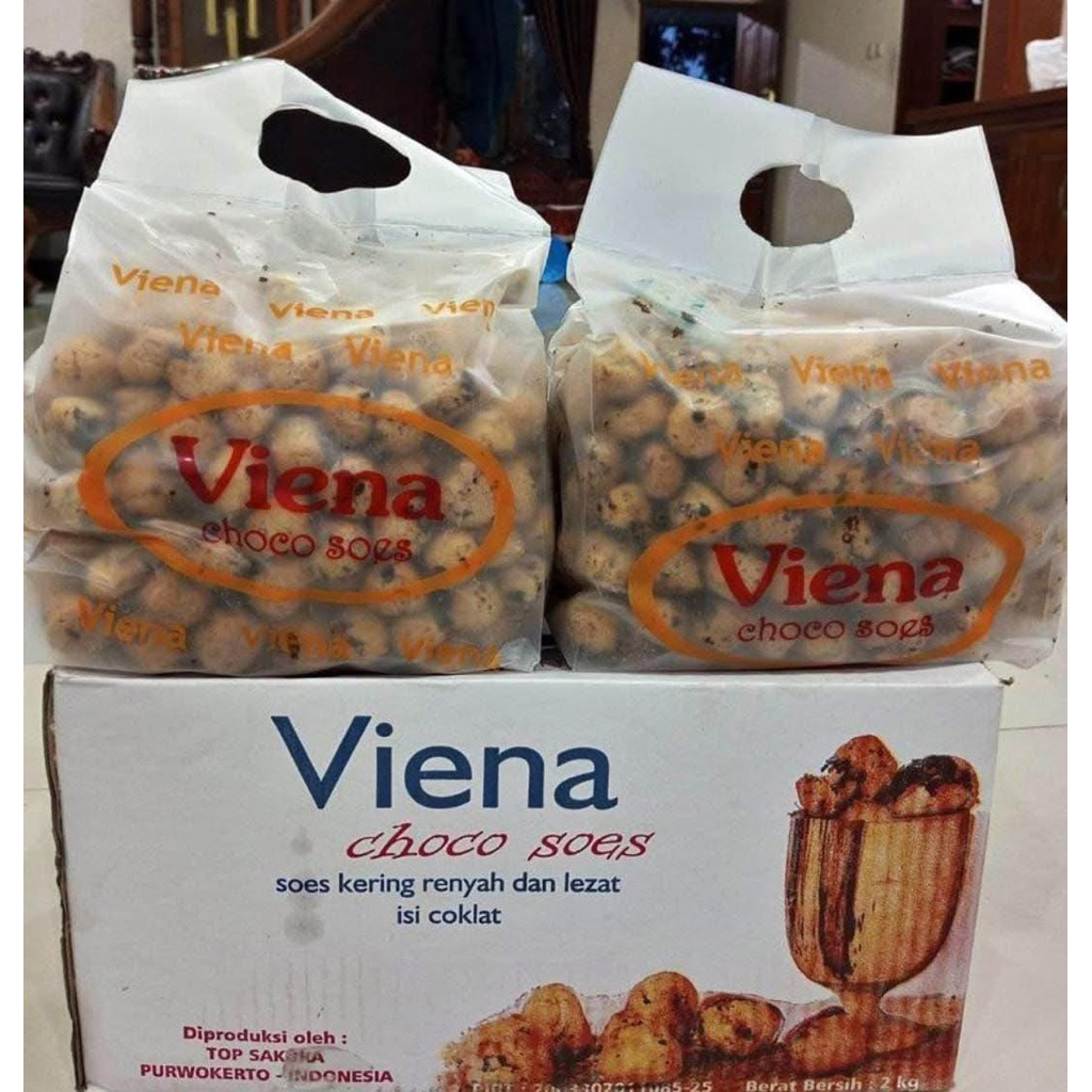 1 DUS 2 KG - Soes Viena isi Coklat - Choco Soes Lumer Renyah Gurih