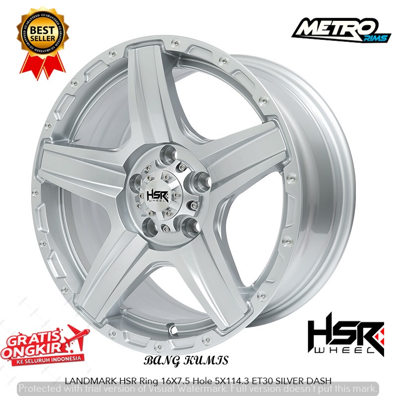 VELG RACING HSR LANDMARK RING 16 COCOK UNTUK MOBIL TERIOS RUSH INOVA XPANDER HRV BRV