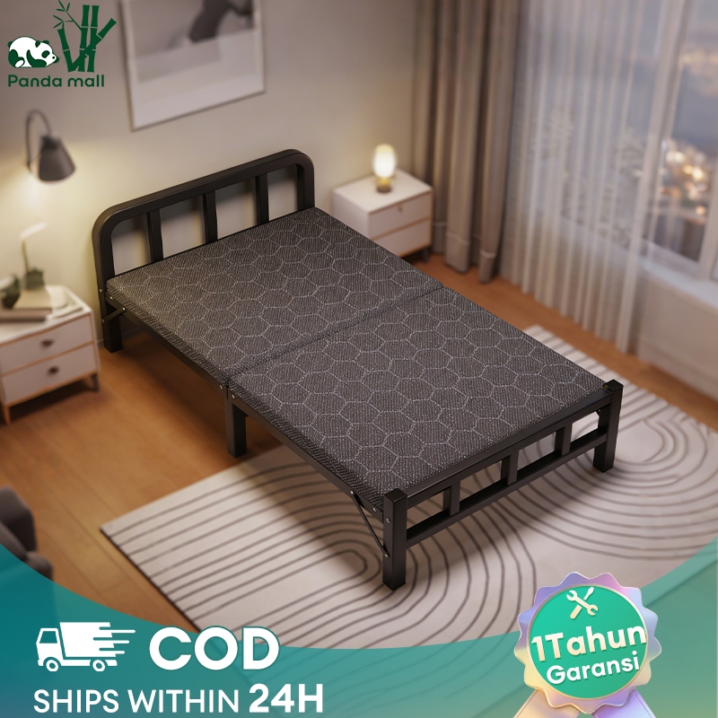 Tempat Tidur Lipat Portable Ranjang Kasur Lipat Kasur Lipat Besi Tidur Lipat Yang Dipertebal