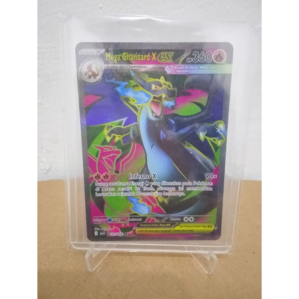 Kartu Pokemon TCG Mega Charizard X ex SR (ID).