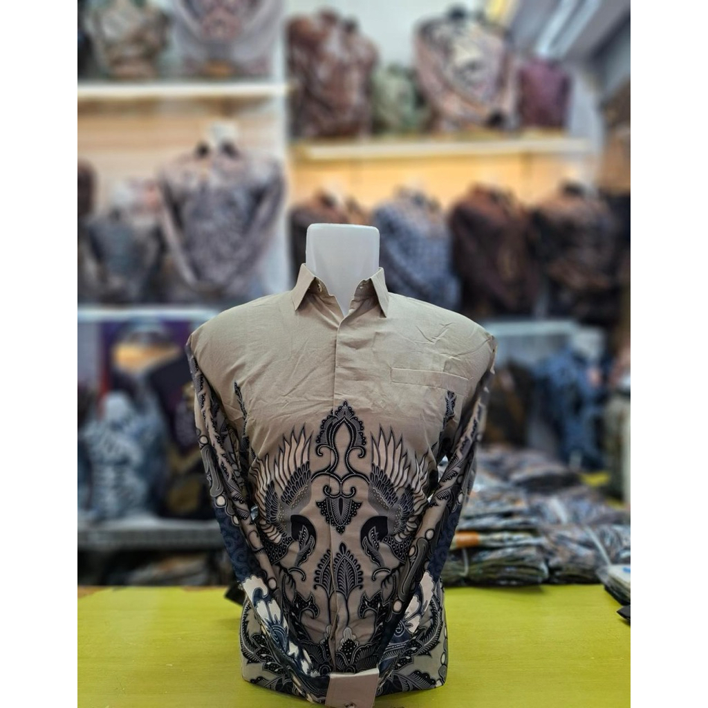 KEMEJA BATIK PRIA LENGAN PANJANG.BATIK SLIMFIT PRIA LENGAN PANJANG.KEMEJA BATIK SOLO 40S.KEMEJA BATI