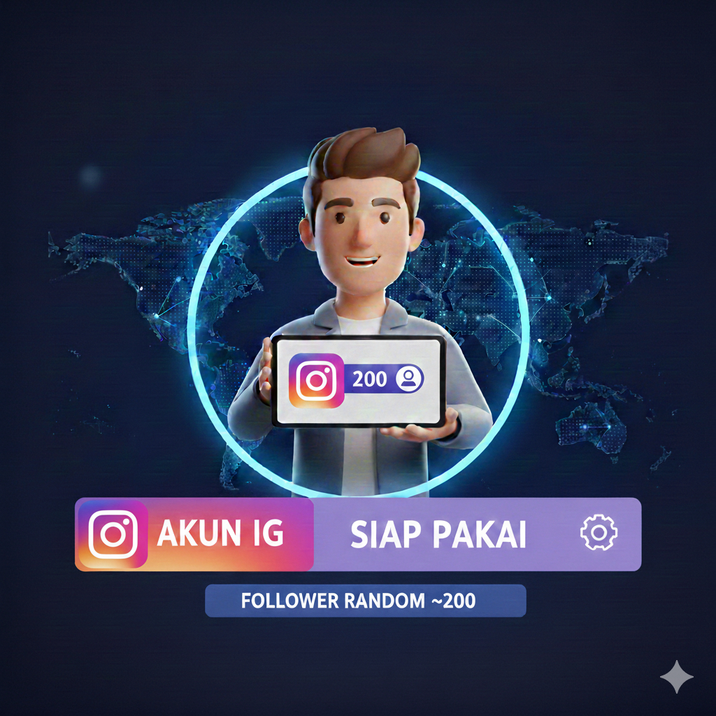 AKUN INSTAGRAM SIAP PAKAI | FOLLOWER RANDOM - 200 | AKTIF & STABIL