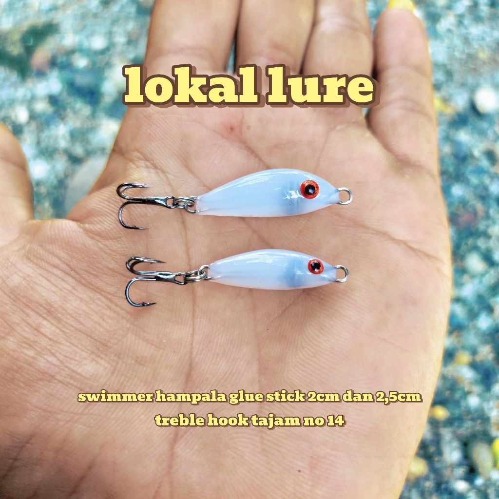 lure swimmer hampala 2cm 2,5cm / lure casting hampala / lure glue  stick / swimmer hampala / umpan c