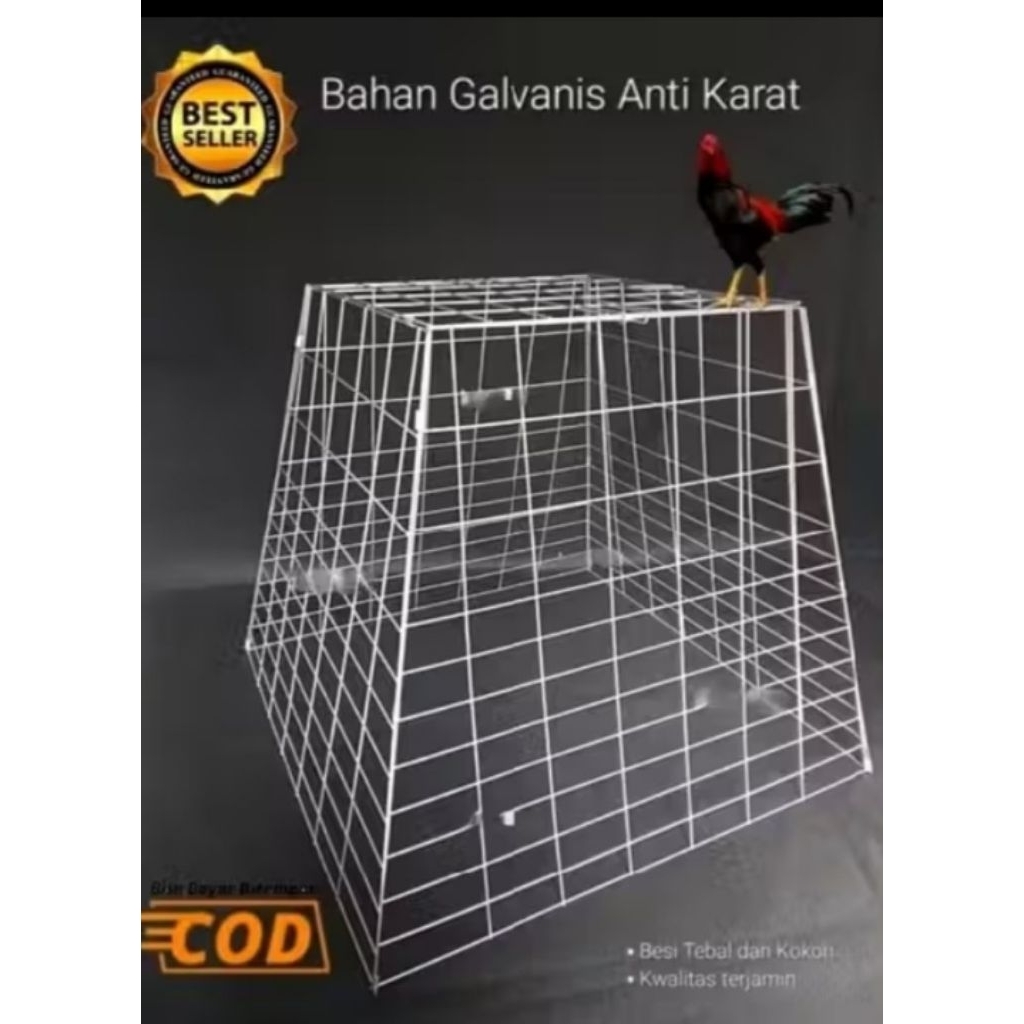 kurung ayam piramida sistem lipat