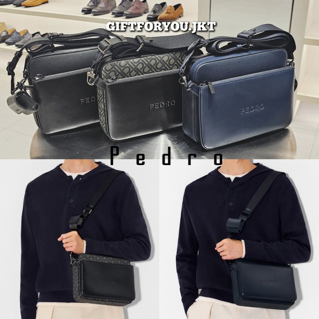Tas Pedro Pria Series Travis Men Crossbody Bag Original Tas Cowok Laki Laki Selempang Man Sling