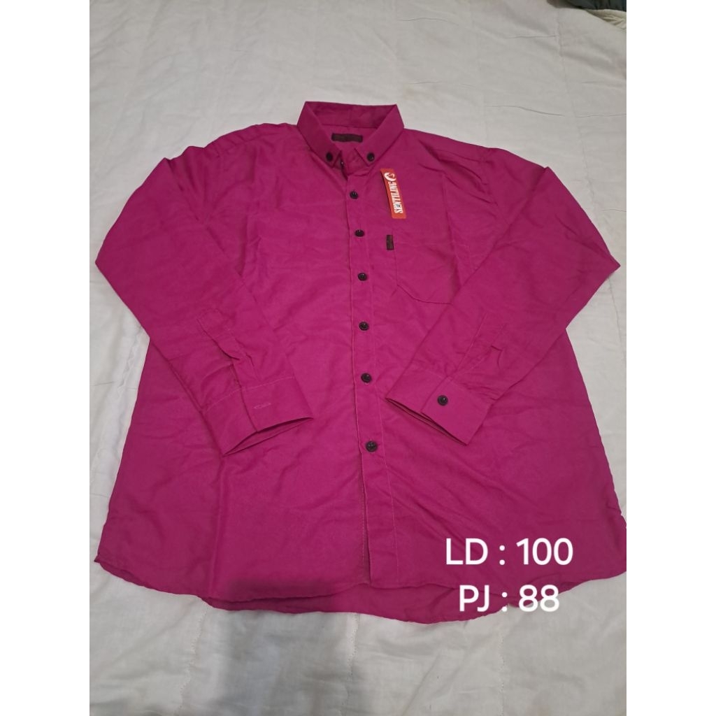 Kemeja new warna fuschia,atasan wanita,baju wanita