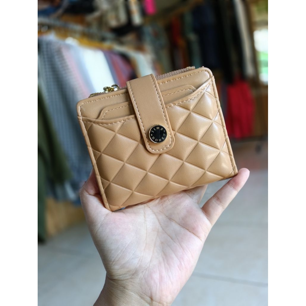 Jimshoney - TIWY WALLET Dompet Lipat Kecil Polos Wanita Simpel