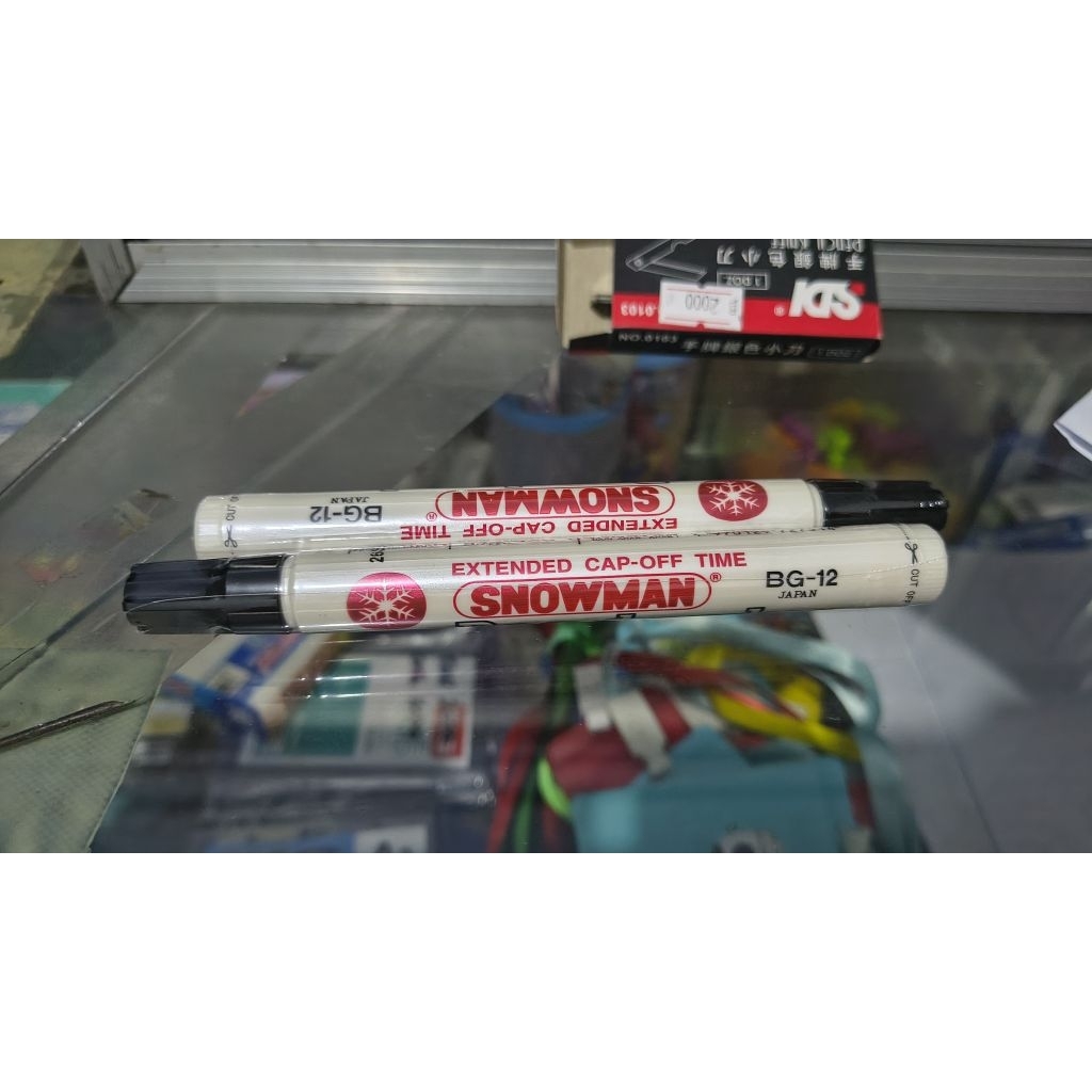 1 Pack Spidol Whiteboard Snowman BG-12 Hitam Bisa Diapus