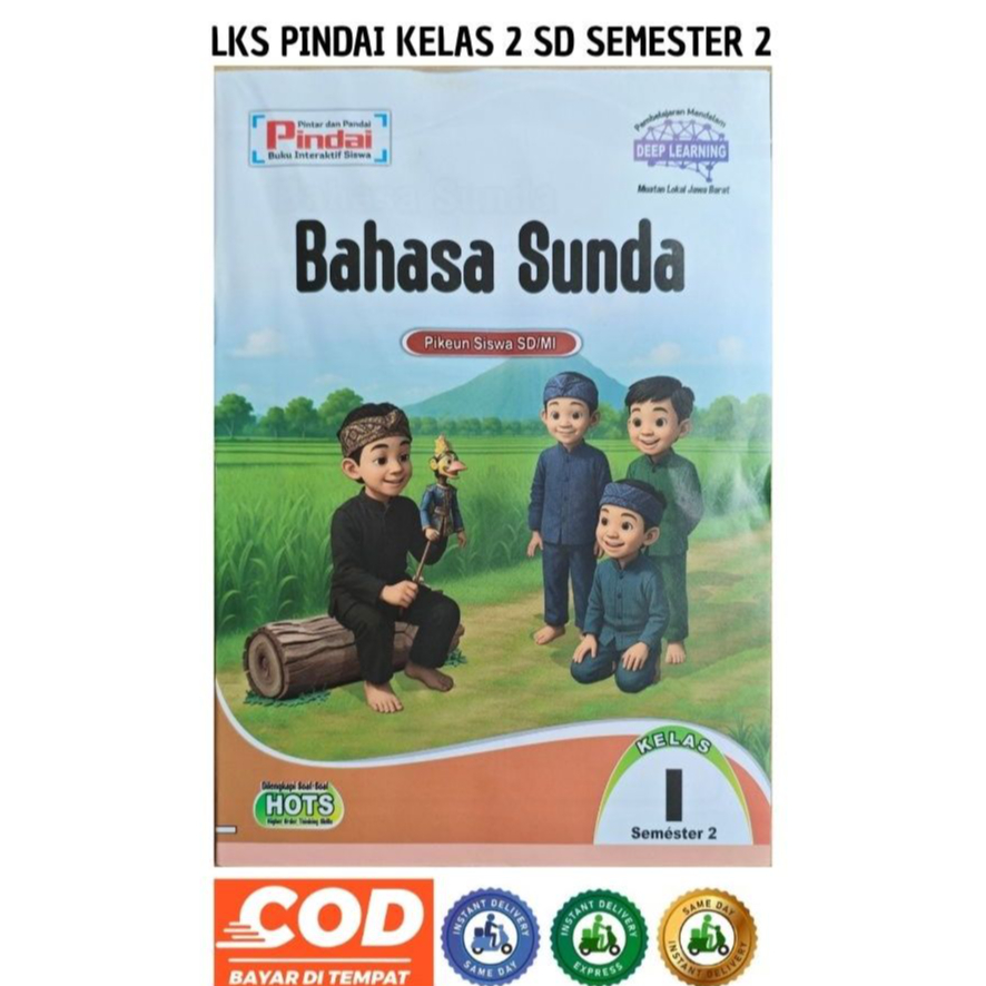 Lks Pindai Bahasa Sunda Kelas 1 SD/MI Smt 2 Kurmer   Murah